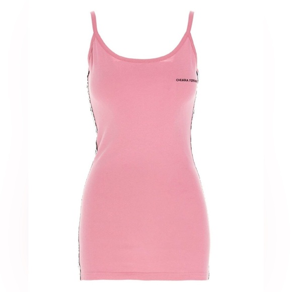 Chiara Ferragni Logomania Eye Tank Dress in Sachet Pink - Picture 2 of 15